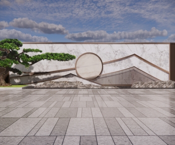 New Chinese Style Landscape Wall-ID:542334081