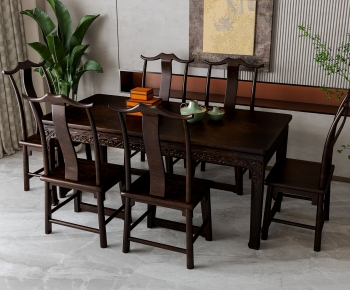 New Chinese Style Dining Table And Chairs-ID:763962986