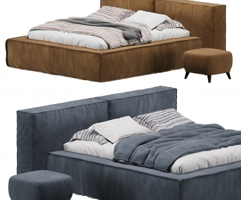 Modern Double Bed-ID:321966899