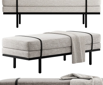 现代床尾凳 沙发凳3D模型