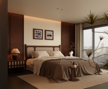 Wabi-sabi Style Bedroom-ID:524276024