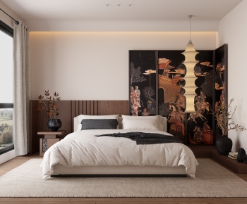 Wabi-sabi Style Bedroom-ID:850435026