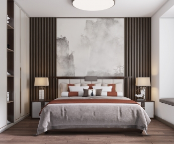 New Chinese Style Bedroom-ID:477380041