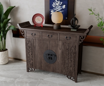 New Chinese Style Entrance Cabinet-ID:108145003