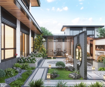 New Chinese Style Courtyard/landscape-ID:559803019