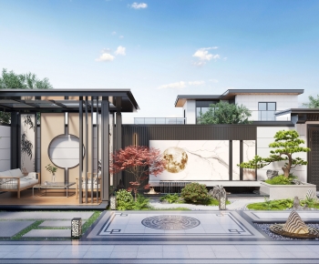 New Chinese Style Courtyard/landscape-ID:777093891