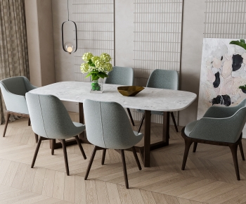 American Style Dining Table And Chairs-ID:772841936