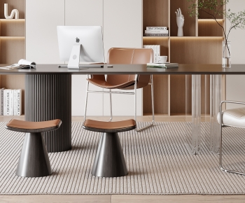 Modern Computer Desk And Chair-ID:588959938