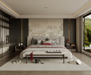 New Chinese Style Bedroom-ID:419253117
