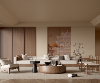 Wabi-sabi Style A Living Room-ID:459903009