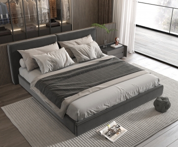 Modern Double Bed-ID:235381111