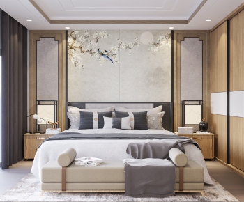 New Chinese Style Bedroom-ID:129149073