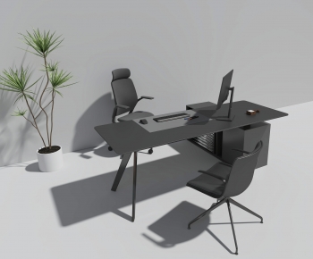 Modern Office Desk And Chair-ID:167268994