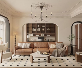 French Style A Living Room-ID:661749823