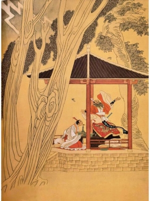中式三国人物挂画壁画-ID:449624068