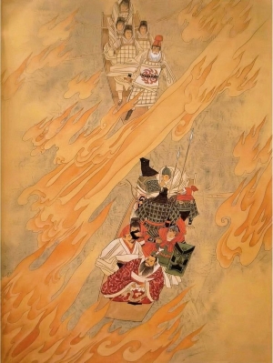 中式三国人物挂画壁画-ID:549034128