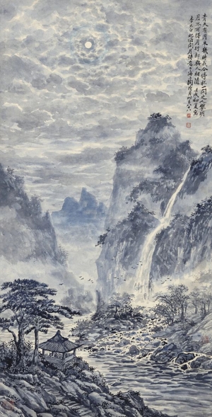 中式山水国画挂画-ID:712083103