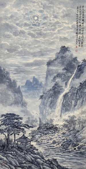 中式山水国画挂画-ID:5943418