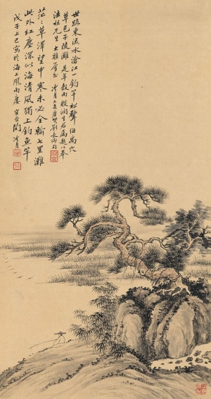 中式山水国画挂画-ID:423919921