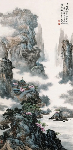 中式山水国画挂画-ID:5943423