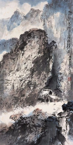 中式山水国画挂画-ID:5943432
