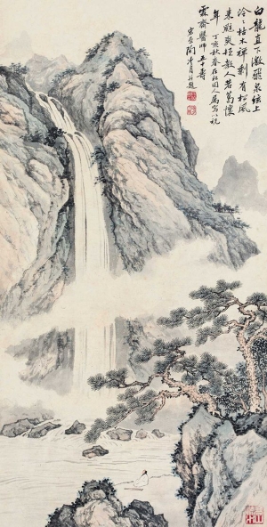 中式山水国画挂画-ID:652640102