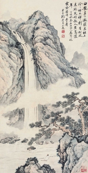 中式山水国画挂画-ID:5943433