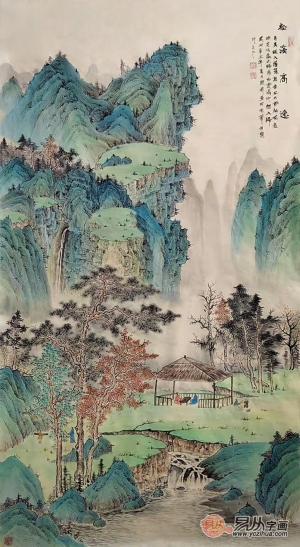 中式山水国画挂画-ID:549396046