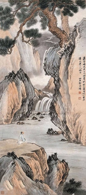 中式山水国画-ID:5943444
