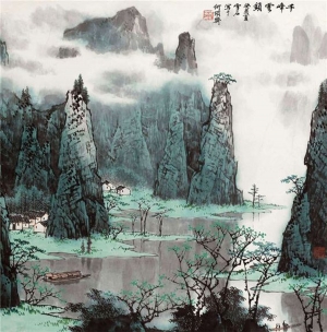 中式山水国画-ID:811505082