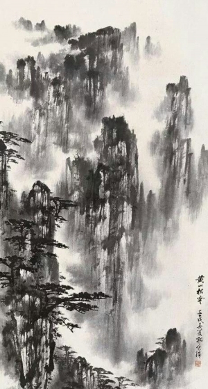 中式山水国画-ID:5943448