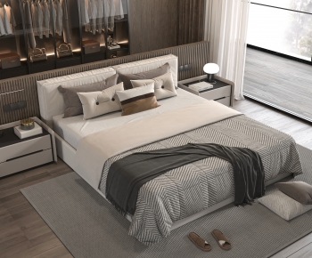 Modern Double Bed-ID:535131936