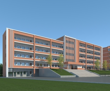 Modern School Building-ID:166677952