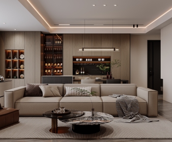 Modern A Living Room-ID:600805047