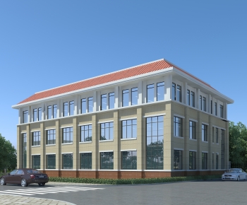 Modern Appearance Of Commercial Building-ID:643611915