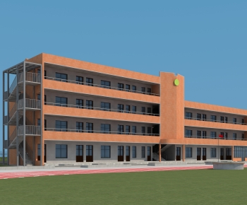 Modern School Building-ID:968945039