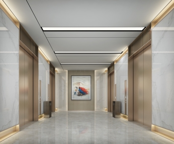 Modern Office Elevator Hall-ID:119218864
