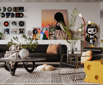 Modern A Living Room-ID:832573891
