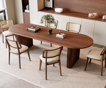 Wabi-sabi Style Dining Table And Chairs-ID:386629106