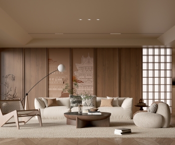 Wabi-sabi Style A Living Room-ID:287039048