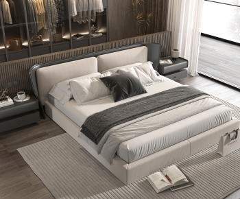 Modern Double Bed-ID:828562972