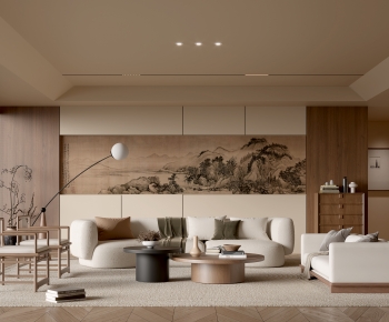 Wabi-sabi Style A Living Room-ID:503813984