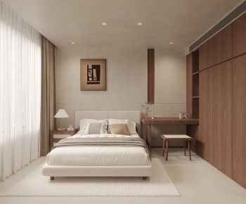 Wabi-sabi Style Bedroom-ID:588959931