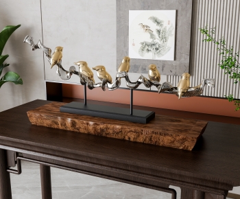 新中式小鸟雕塑摆件-ID:137816913