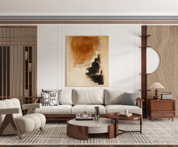 Wabi-sabi Style A Living Room-ID:190620907