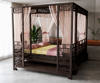 Chinese Style Double Bed-ID:152440072