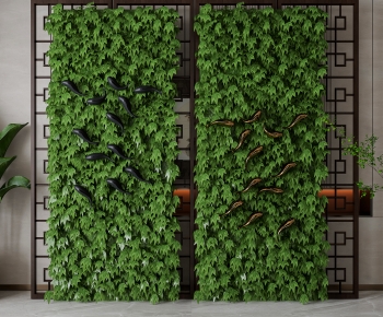 New Chinese Style Plant Wall-ID:506568918