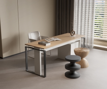 Modern Computer Desk And Chair-ID:302680972