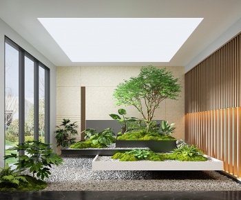 现代室内景观植物造景3D模型