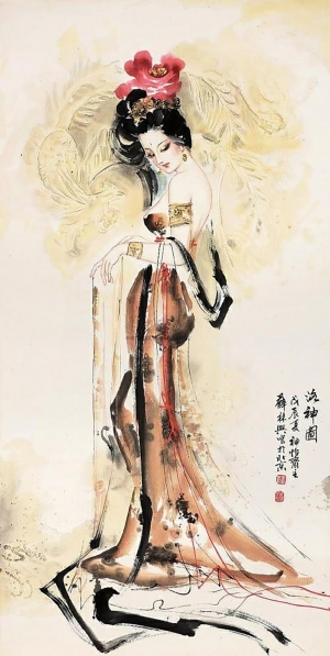 中式抽象人物装饰画-ID:488054048